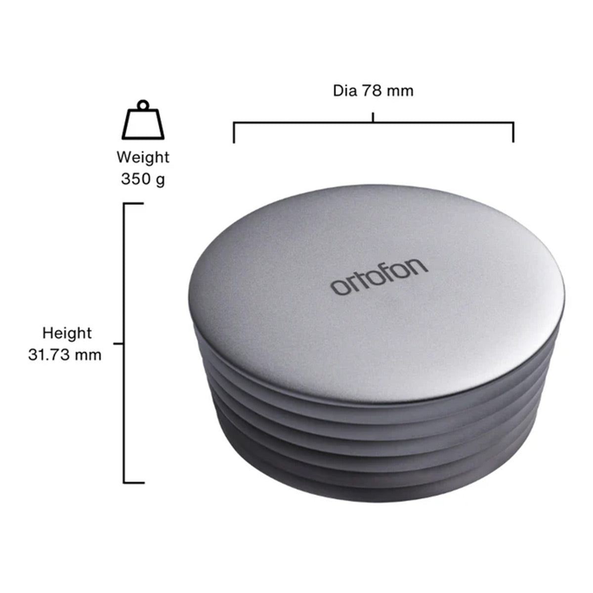 Ortofon Heavy Aluminum Record Stabilizer - 350g (Silver)