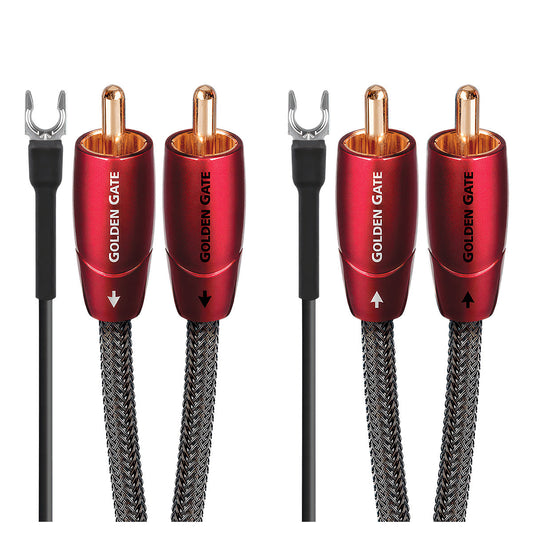 AudioQuest Golden Gate Turntable RCA Cable with Ground Wire - 4.92 ft. (1.5m)