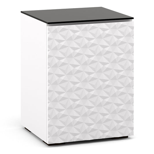 Salamander Chameleon Collection Milan 317 RM Single Pro Audio Rack (Geometric White with Black Glass Top)