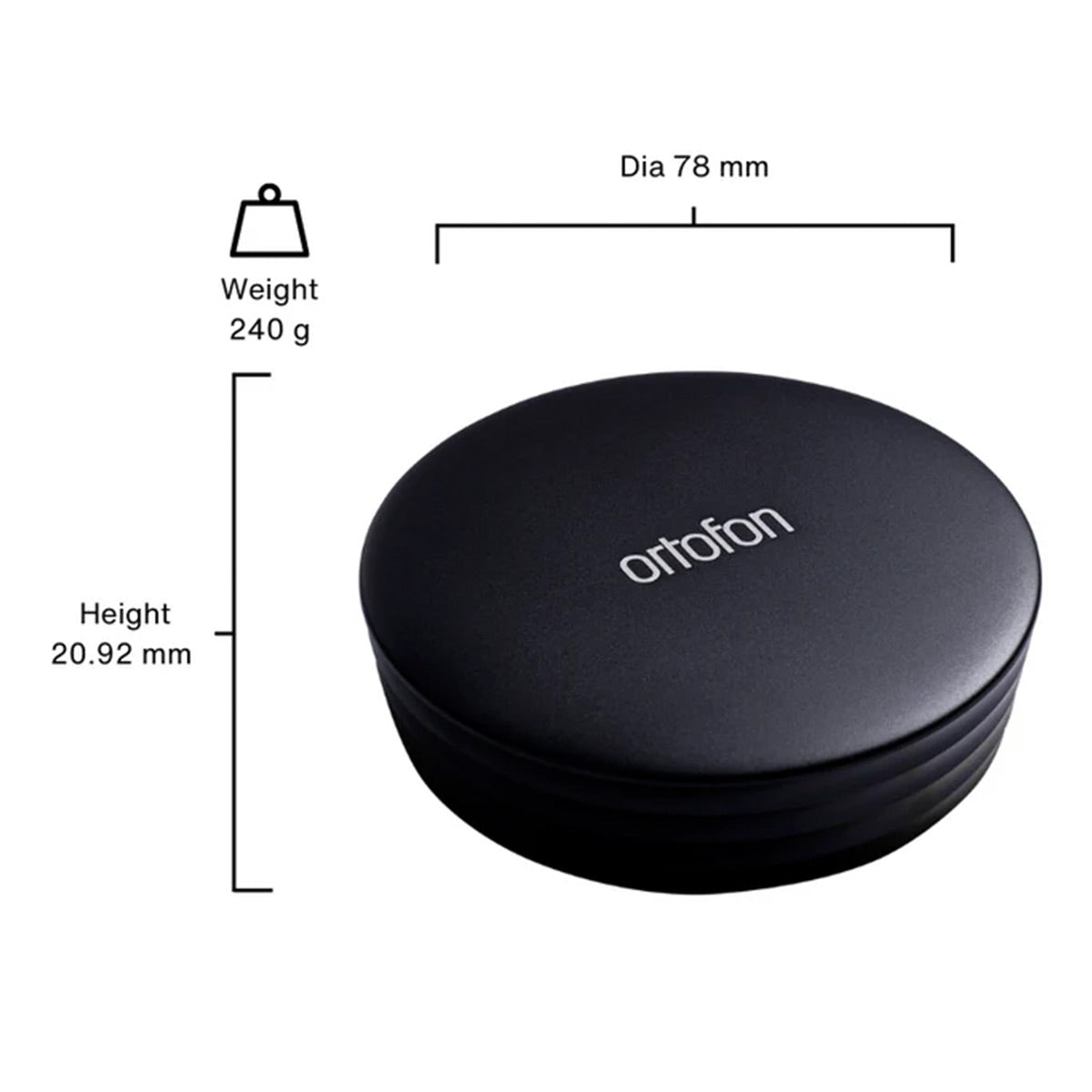 Ortofon Aluminum Record Stabilizer - 240g (Black)
