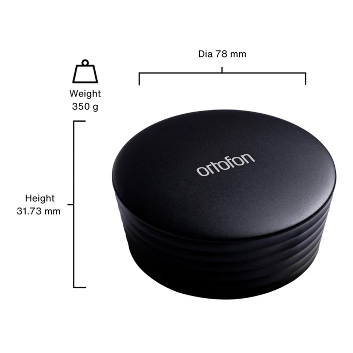 Ortofon Heavy Aluminum Record Stabilizer - 350g (Black)