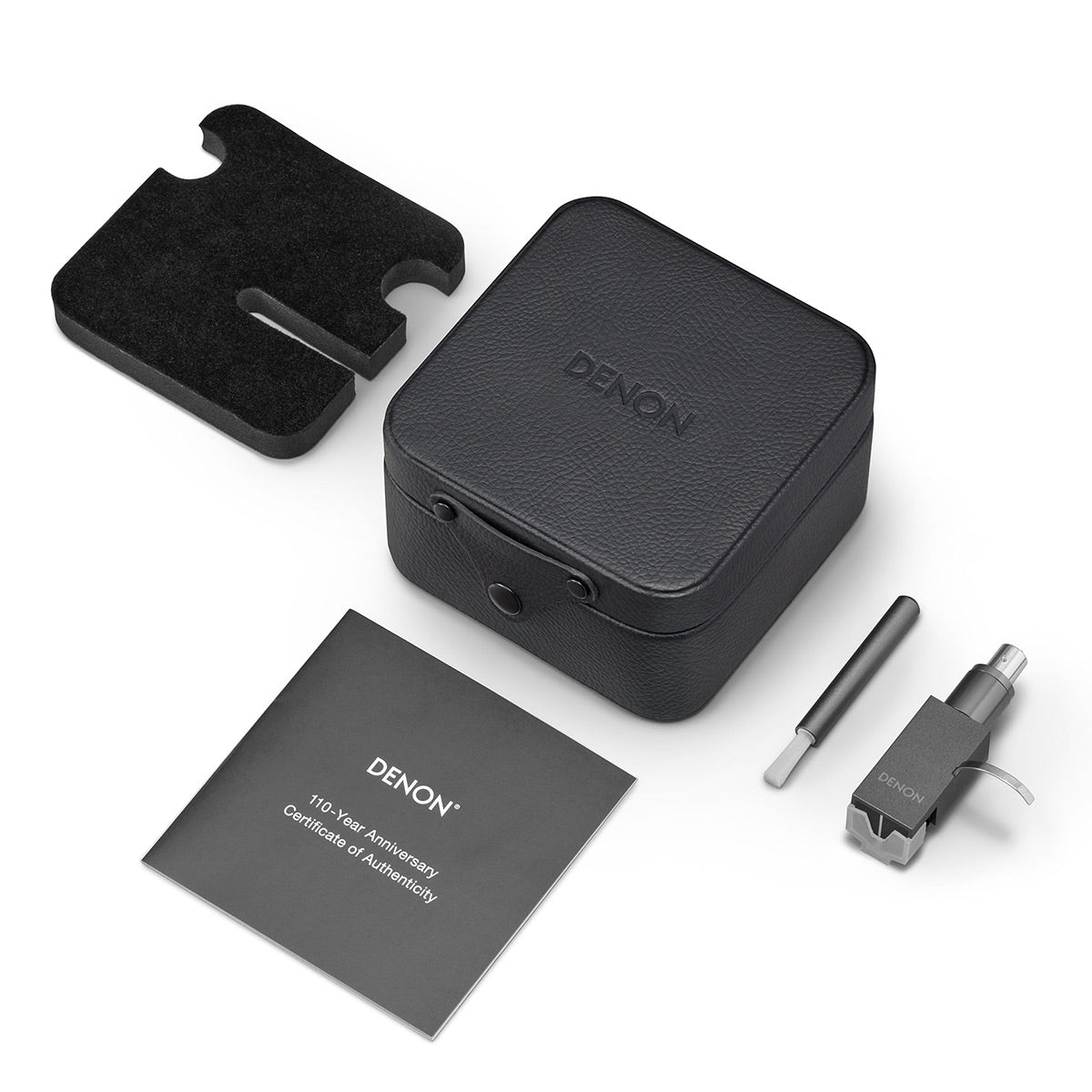 Denon DLA110GS 110-year Anniversary Edition MC Turntable Cartridge with Premium Headshell (Silver Graphite)